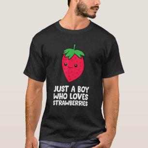 Nur ein Junge, der Erdbeeren Liebe T-Shirt