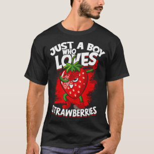 Nur ein Junge, der Erdbeeren Obst Berries St. Lieb T-Shirt
