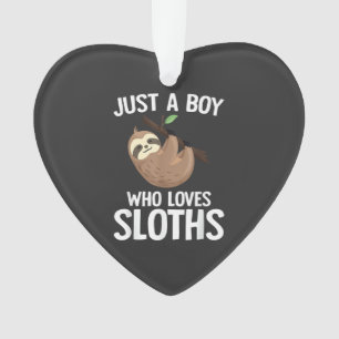 Nur ein Junge, der Faultiere liebt Jungen Kleinkin Ornament
