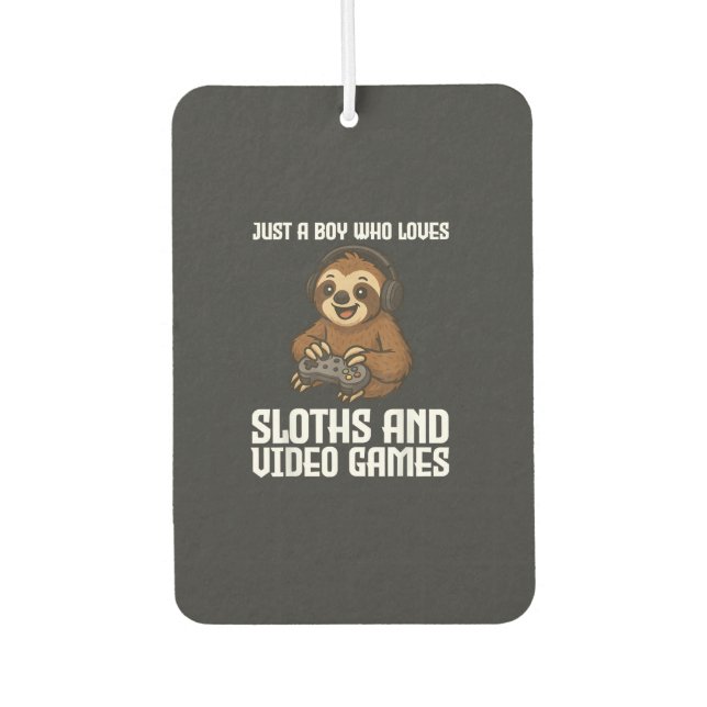 Nur ein Junge, der Faultiere und Videospiele liebt Autolufterfrischer (Vorderseite)