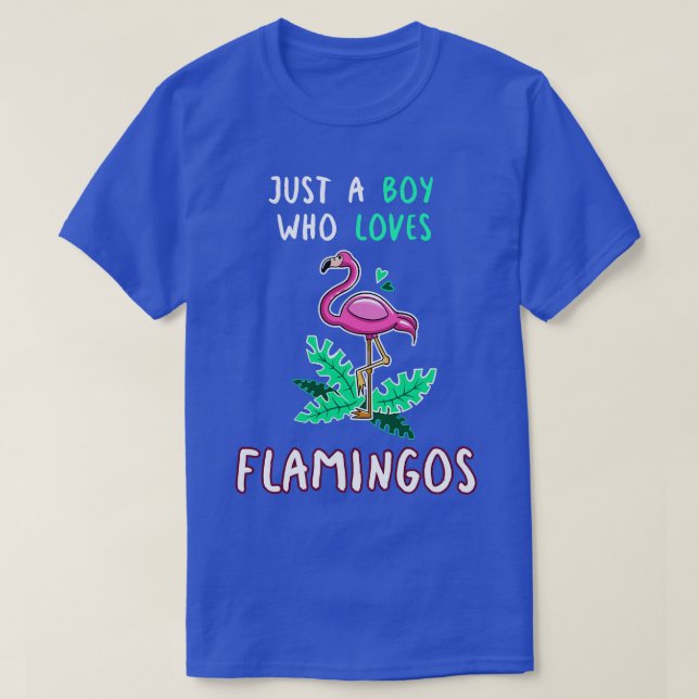 Nur ein Junge, der Flamingos Liebe T-Shirt (Design vorne)