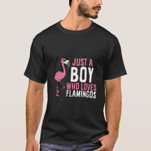 Nur ein Junge, der Flamingos Liebe T-Shirt