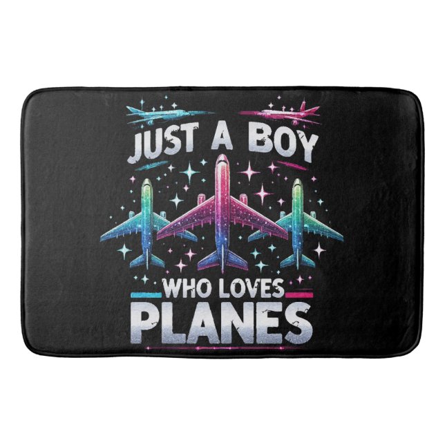 Nur ein Junge, der Flugzeug Liebe Badematte (Vorderseite)