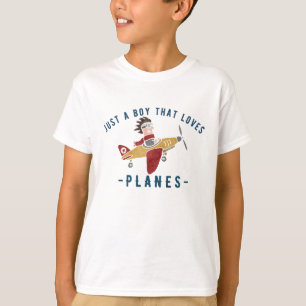 Nur ein Junge, der Flugzeug Liebe, ein lustiges Pi T-Shirt
