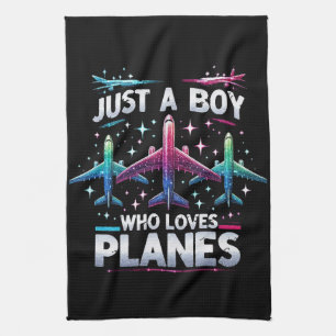 Nur ein Junge, der Flugzeug Liebe Geschirrtuch