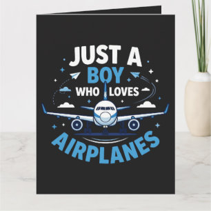 Nur ein Junge, der Flugzeuge liebt Dankeskarte
