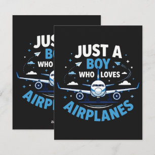 Nur ein Junge, der Flugzeuge liebt Feiertagskarte
