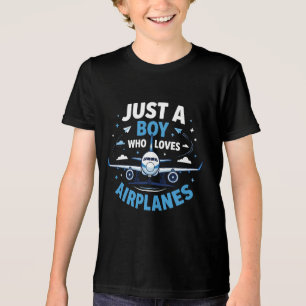 Nur ein Junge, der Flugzeuge liebt  Tri-Blend Shirt