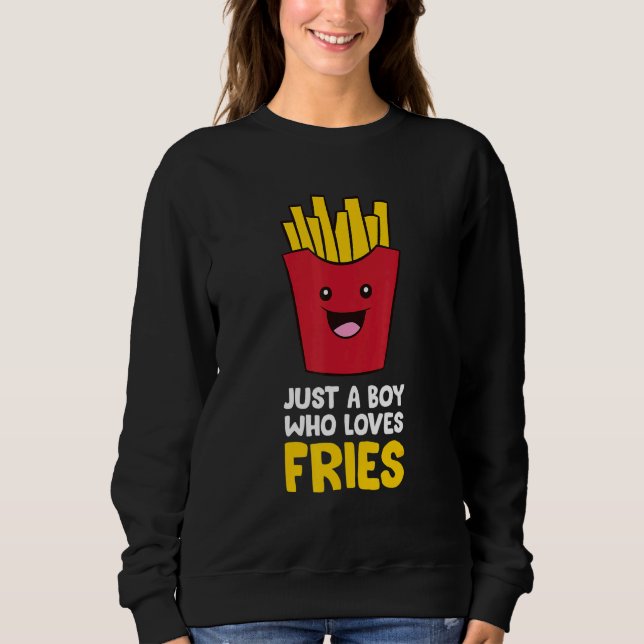 Nur ein Junge, der französische Fries Liebe Sweatshirt (Vorderseite)