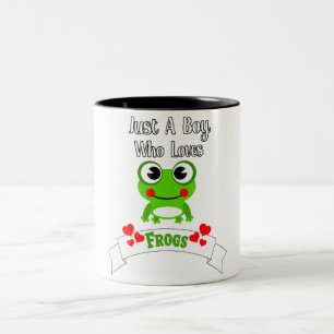 Nur ein Junge, der Frösche Liebe Der Niedliche F Zweifarbige Tasse