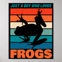 Nur ein Junge, der Frösche Liebe - Retro-Tier