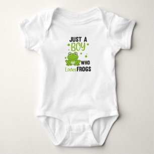 Nur ein Junge, der Frösche liebt Süßer Frosch Baby Strampler
