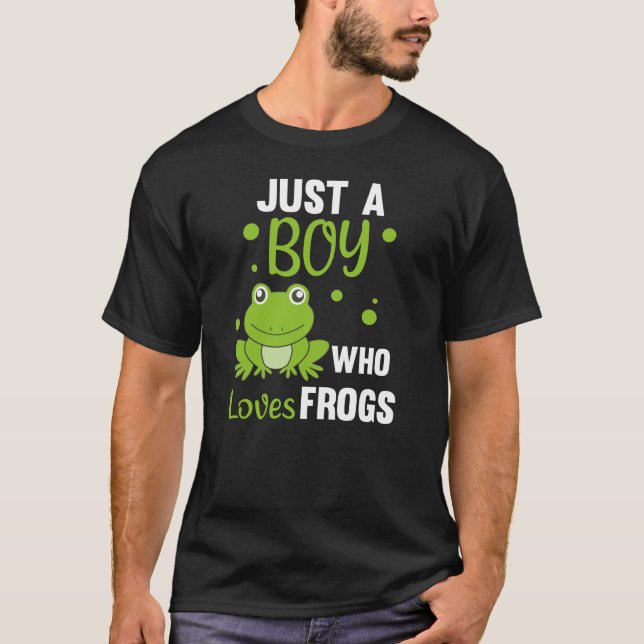 Nur ein Junge, der Froschfrösche Liebe T-Shirt (Vorderseite)