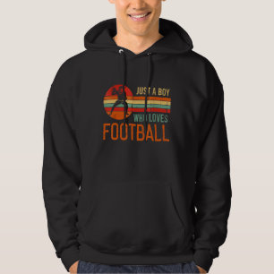 Nur ein Junge, der Fußball Vintag Fußball Fußball Hoodie