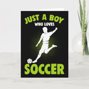 Nur ein Junge, der Fußballspieler-Kinder Jungen li Karte