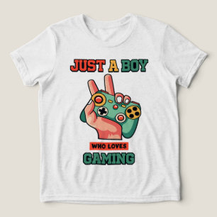 Nur ein Junge, der Gaming liebt – Süßer Gamer Tri-Blend Shirt