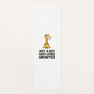 Nur ein Junge, der Giraffen Liebe Yogamatte