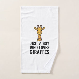 Nur ein Junge, der Giraffen liebt, süßes Giraffen- Handtuch