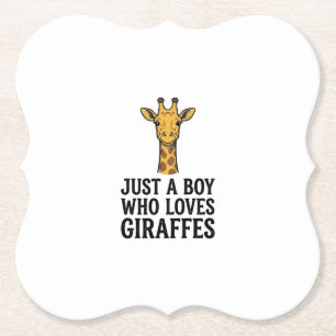 Nur ein Junge, der Giraffen liebt, süßes Giraffen- Untersetzer