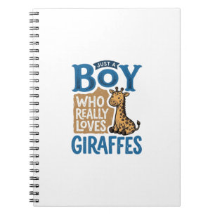 Nur ein Junge, der Giraffen liebt, Vintage-Shirt-D Notizblock
