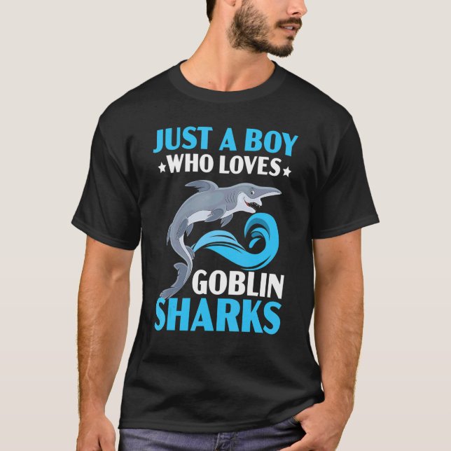 Nur ein Junge, der Goblinhaie Liebe T-Shirt (Vorderseite)