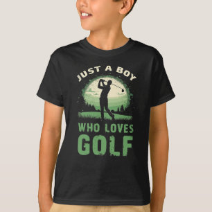 Nur ein Junge, der Golf Club Golfer Golfen Kinder T-Shirt