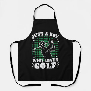 Nur ein Junge, der Golf Club Golfer Golfen liebt Schürze