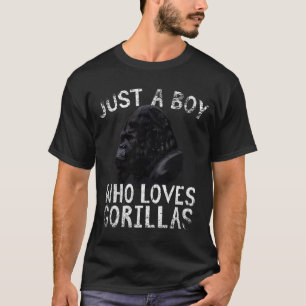 Nur ein Junge, der Gorillas Liebe T-Shirt