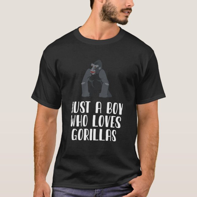 Nur ein Junge, der Gorillas Liebe T-Shirt (Vorderseite)