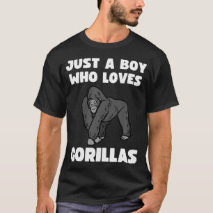 Nur ein Junge, der Gorillas liebt, Primat Kleinkin T-Shirt