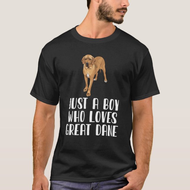 Nur ein Junge, der große Däne Liebe T-Shirt (Vorderseite)