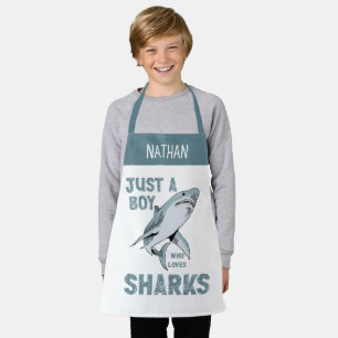 Nur ein Junge, der Hai-Haifisch Lover Liebe Schürze
