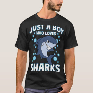 Nur ein Junge, der Haie Liebe, kiddet Kleinkinder T-Shirt