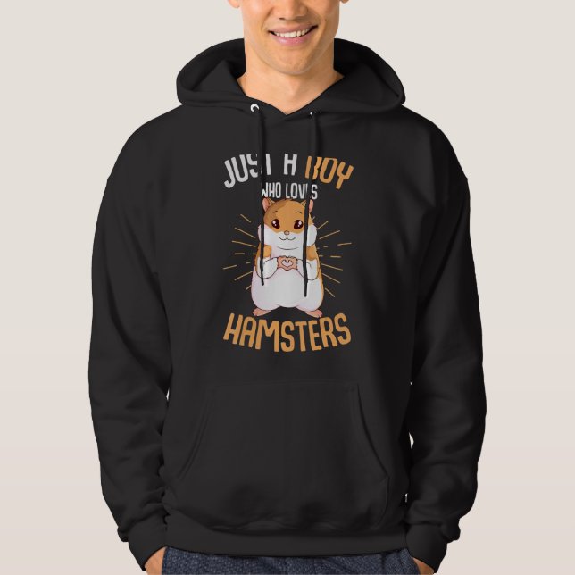 Nur ein Junge, der Hamster-Hammy-Boys Liebe, kränk Hoodie (Vorderseite)