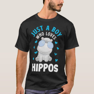 Nur ein Junge, der Hippos Hippopotamus Hippo Lov L T-Shirt