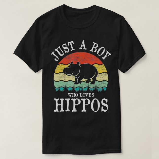 Nur ein Junge, der Hippos Liebe T-Shirt (Design vorne)
