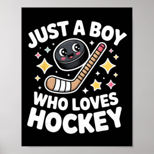 Nur ein Junge, der Hockey-Kinder liebt Süßes Eisho Poster
