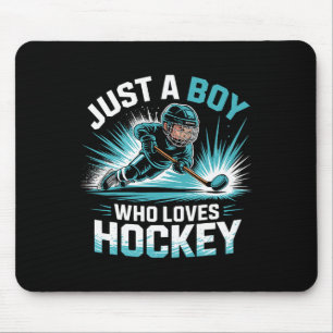 Nur ein Junge, der Hockey liebt _1 Mousepad