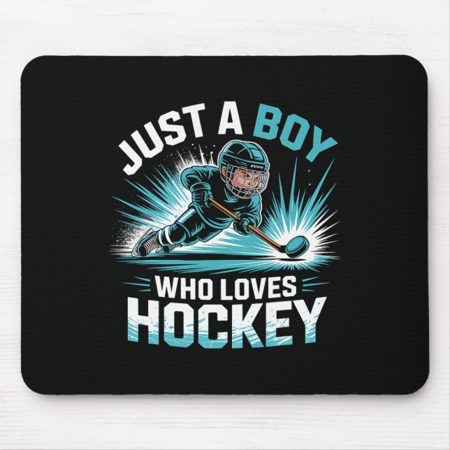 Nur ein Junge, der Hockey liebt _1 Mousepad (Vorne)