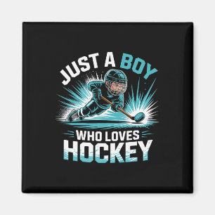 Nur ein Junge, der Hockey liebt _2 Magnet