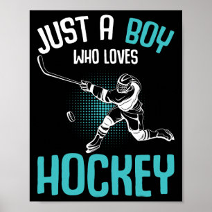 Nur ein Junge, der Hockeyspieler Eishockey Kinder Poster