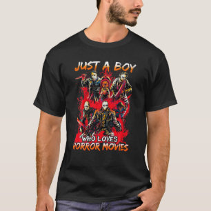 Nur ein Junge, der Horror-Filme Halloween Costu Li T-Shirt