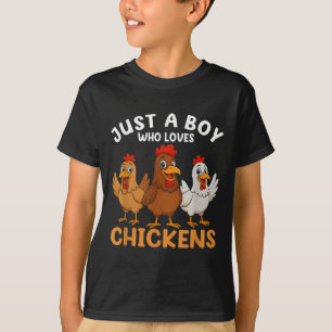 Nur ein Junge, der Hühner Liebe Kinder Jungs Hühnc T-Shirt