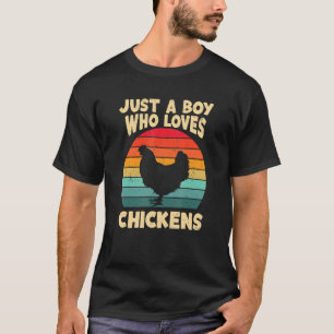 Nur ein Junge, der Hühner liebt Ernte Landwirtscha T-Shirt