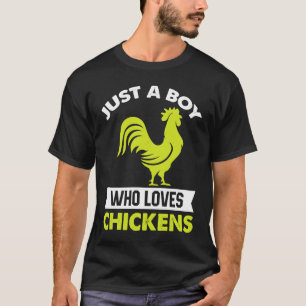 Nur ein Junge, der Hühner liebt Huhn T-Shirt