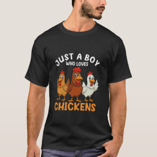 Nur ein Junge, der Hühner liebt Kinder Jungen Huhn T-Shirt