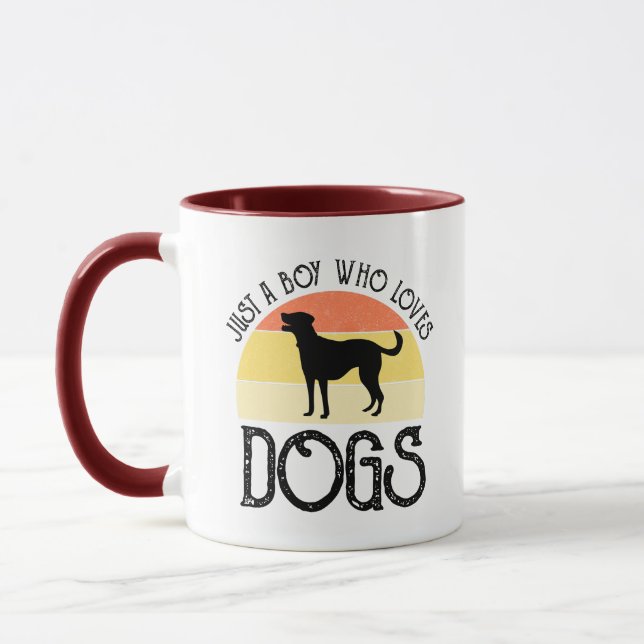 Nur ein Junge, der Hunde liebt Tasse (Links)