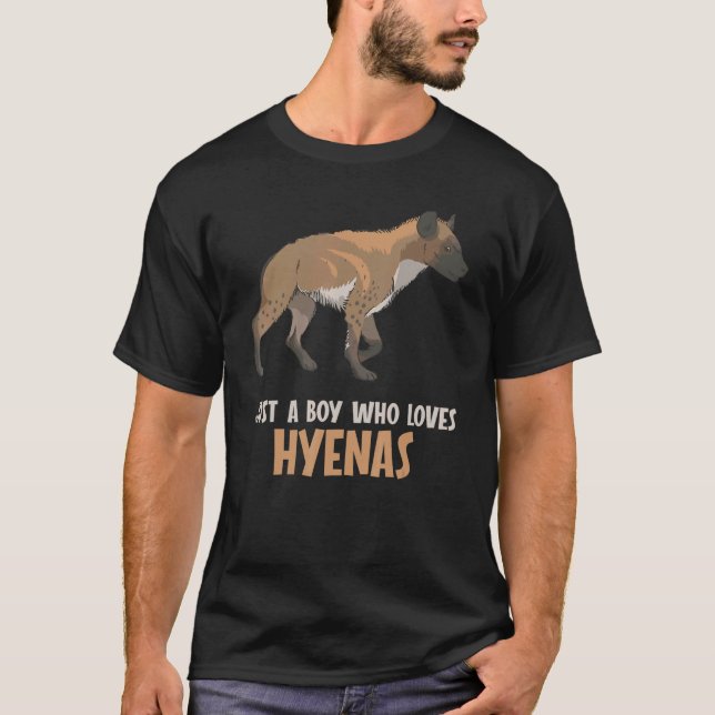 Nur ein Junge, der Hyenas Hyena Liebe T-Shirt (Vorderseite)