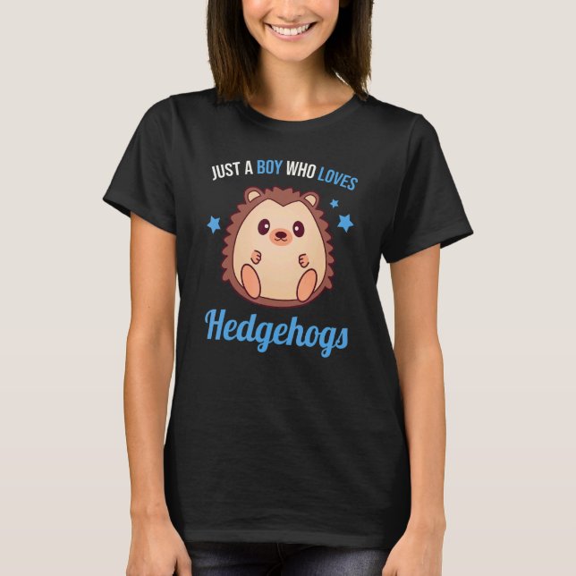 Nur ein Junge, der Igel Liebe T-Shirt (Vorderseite)
