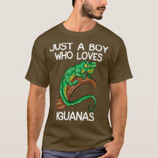 Nur ein Junge, der Iguanas Liebe T-Shirt